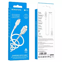 Кабель Borofone BX70 USB Type-C - Lightning 20w 3a 1м PD сable White - миниатюра 4 Кабель Borofone BX70 USB Type-C - Lightning 20w 3a 1м PD сable White - миниатюра 4