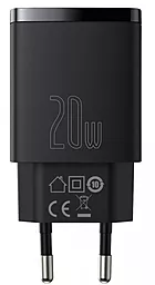 Сетевое зарядное устройство с быстрой зарядкой Baseus Compact Quick Charger U+C 20W Black (CCXJ-B01) - миниатюра 2