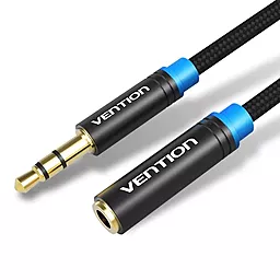 Аудіо подовжувач Vention AUX mini Jack 3.5 mm M/F 3 м cable black (VAB-B06-B300-M)