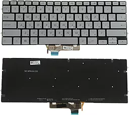 Клавіатура для ноутбуку Asus UX431 series з підсвіткою клавіш, без рамки Silver