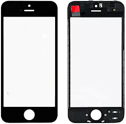 Корпусное стекло дисплея Apple iPhone 5, iPhone 5C, iPhone 5S with frame (original) Black