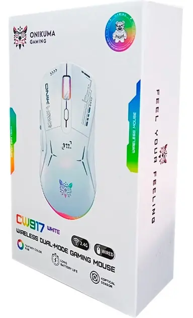 Комп'ютерна мишка Onikuma CW917 White - фото 7