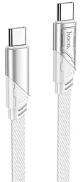 Кабель Hoco U119 Machine USB Type-C - Type-C 60w 3a 1.2м PD cable Gray