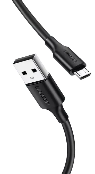 Кабель UGreen US289 Nickel Plating USB-A - micro USB 10w 0.25м cable Black (60134) - фото 3
