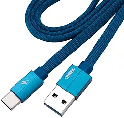 Кабель Remax Kerolla USB-A - Type-C 12w 2.4a 1м cable Blue (RC-094a) - фото Кабель Remax Kerolla USB-A - Type-C 12w 2.4a 1м cable Blue (RC-094a)