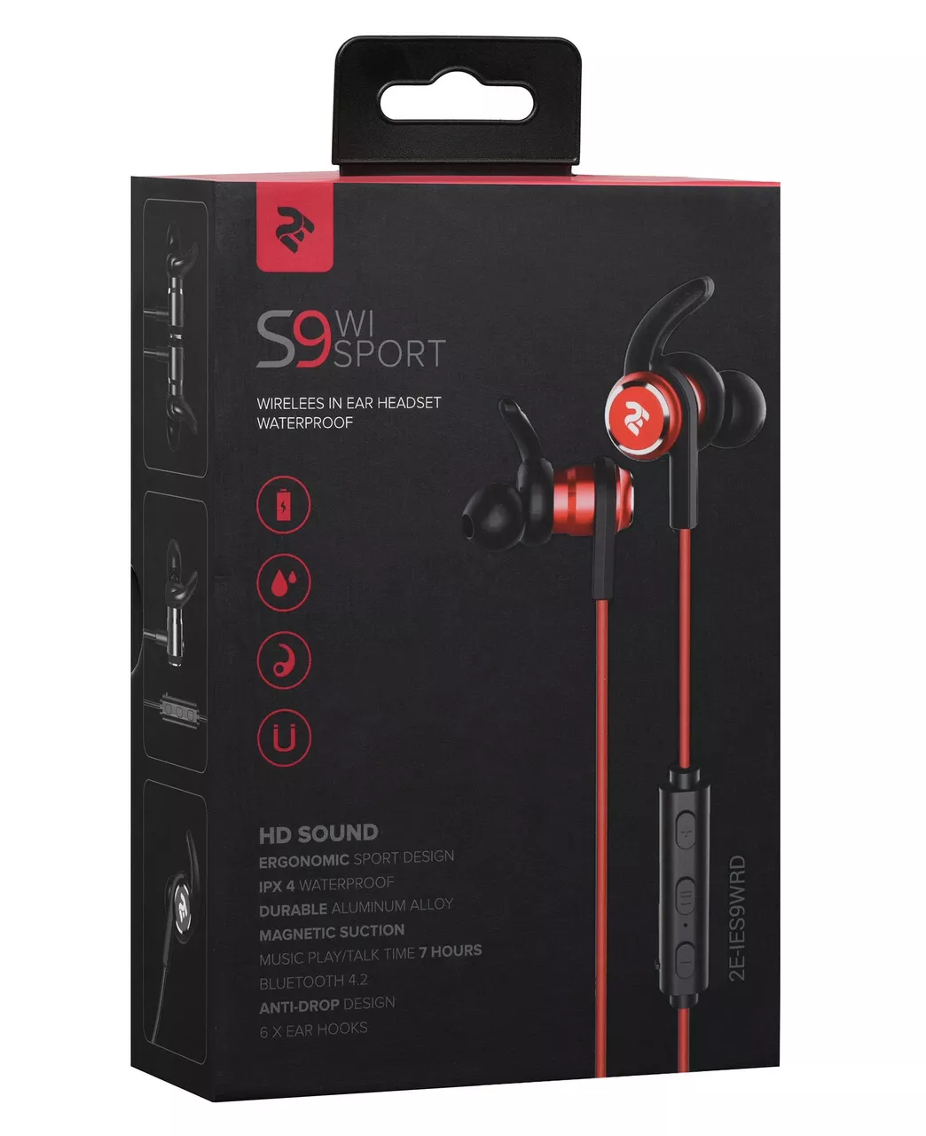 Наушники 2E S9 WiSport Red (2E-IES9WRD) - фото 2