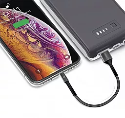 Кабель Intaleo CB0 USB-A - Lightning 12w 2.4a 0.2м cable Black/Grey (1283126495618) - миниатюра 4 Кабель Intaleo CB0 USB-A - Lightning 12w 2.4a 0.2м cable Black/Grey (1283126495618) - миниатюра 4