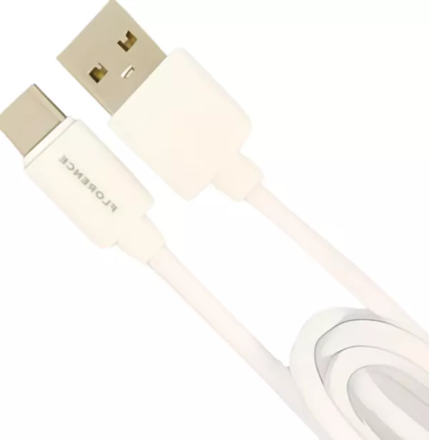 Кабель Florence USB-A - Type-C 10w ca1м cable ble White (FL-2110-WT) - фото 2