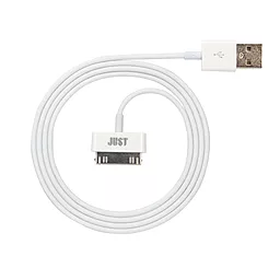 Кабель USB JUST Simple 30 pin USB Cable White (30P-SMP10-WHT) - миниатюра 3