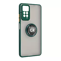 Чехол ArmorStandart Frosted Matte Ring для Xiaomi Redmi Note 12 Pro 4G Dark Green (ARM68383) - фото Чехол ArmorStandart Frosted Matte Ring для Xiaomi Redmi Note 12 Pro 4G Dark Green (ARM68383)