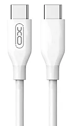 Кабель XO NB124 USB Type-C - Type-C 40w 2a 1м PD cable White - фото Кабель XO NB124 USB Type-C - Type-C 40w 2a 1м PD cable White