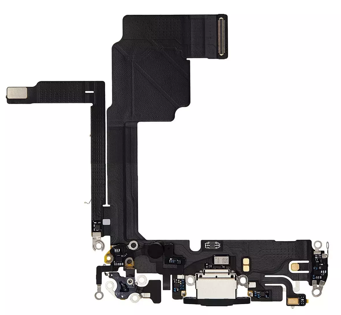 Нижній шлейф Apple iPhone 15 Pro з роз'ємом зарядки, з мікрофоном Black Titanium - фото 1