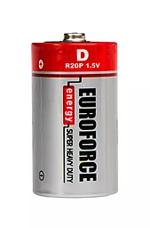 Батарейки EUROFORCE D (LR20) Super Heavy Duty 1шт - фото Батарейки EUROFORCE D (LR20) Super Heavy Duty 1шт