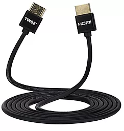 Відеокабель Ultra Slim HDMI v2.0 4k 60 hz 2m black (2EW-1119-2m) 2E - фото Відеокабель Ultra Slim HDMI v2.0 4k 60 hz 2m black (2EW-1119-2m) 2E