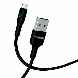 Кабель Gelius Lumin Lamp GP-UC100C USB-A - Type-C 30w 3a 2м cable black - фото Кабель Gelius Lumin Lamp GP-UC100C USB-A - Type-C 30w 3a 2м cable black