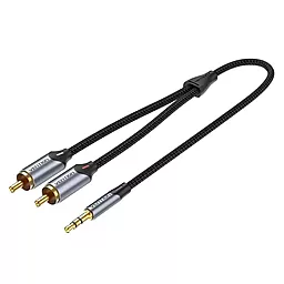 Аудио кабель Vention AUX mimi Jack 3.5 мм - 2xRCA M/M 1.5 м cable black (BCNBG)