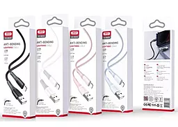 Кабель XO NB225 Silicone Two-Color USB-A - Lightning 12w 2.4a 1м cable White - миниатюра 2