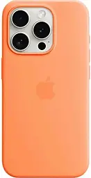 Чохол Silicone Case Full with MagSafe and SplashScreen для Apple iPhone 15 Pro Max Orange Sorbet - фото Чохол Silicone Case Full with MagSafe and SplashScreen для Apple iPhone 15 Pro Max Orange Sorbet