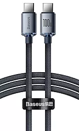 Кабель USB Baseus Crystal Shine Series 100W 1.2M USB Type-C - Type-C Cable Black (CAJY000601)