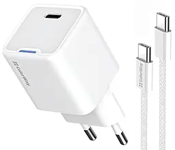 Сетевое зарядное устройство ColorWay 25w GaN/PPS PD USB-C fast charger + USB-C to USB-C cable white (CW-CHS052PDC-WT) - фото Сетевое зарядное устройство ColorWay 25w GaN/PPS PD USB-C fast charger + USB-C to USB-C cable white (CW-CHS052PDC-WT)