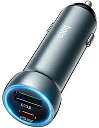 Автомобільний зарядний пристрій Hoco Z54A 48w PD/QC3.0 USB-C/USB-A ports car charger metal grey - фото Автомобільний зарядний пристрій Hoco Z54A 48w PD/QC3.0 USB-C/USB-A ports car charger metal grey
