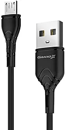 Кабель Grand-X USB-A - micro USB 15w 3a 1м cable Black (PM-03B) - фото Кабель Grand-X USB-A - micro USB 15w 3a 1м cable Black (PM-03B)