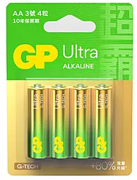 Батарейки GP Ultra AA / LR6 (15AUHM-2UE4) 4шт - фото Батарейки GP Ultra AA / LR6 (15AUHM-2UE4) 4шт