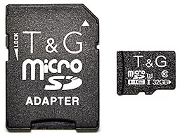 Карта пам'яті T&G microSDHC 32GB Class 10 UHS-I U3 + SD-адаптер (TG-32GBSD10U3-01)