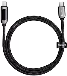 Кабель USB PD Baseus Display 20V 5A USB Type-C - Type-C Cable Black (CATSK-B01) - миниатюра 2