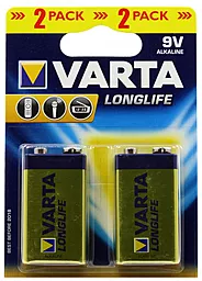Батарейки Varta 6LR61 (крона) Longlife 2шт - фото Батарейки Varta 6LR61 (крона) Longlife 2шт
