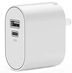 Сетевое зарядное устройство Yoobao YB-CAC1 2.1a USB-C/USB-A ports charger white - фото Сетевое зарядное устройство Yoobao YB-CAC1 2.1a USB-C/USB-A ports charger white