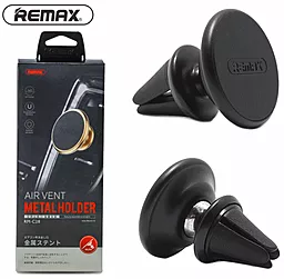 Автодержатель магнитный Remax Air Vent Metal Holder RM-C28 Black - миниатюра 4