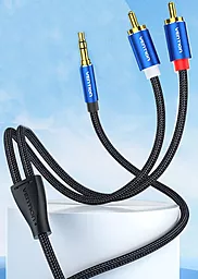 Аудіо кабель Vention КAUX mimi Jack 3.5 мм - 2xRCA M/M 1.5 м cable blue (BCPLG) - мініатюра 4