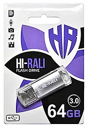 Флешка Hi-Rali Rocket Series 64GB USB 3.0 (HI-64GB3VCSL) Silver