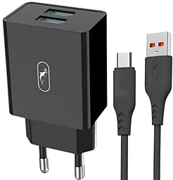 Сетевое зарядное устройство SkyDolphin SC30V 2.1a 2xUSB-A ports home charger + micro USB cable black (MZP-000172) - фото Сетевое зарядное устройство SkyDolphin SC30V 2.1a 2xUSB-A ports home charger + micro USB cable black (MZP-000172)