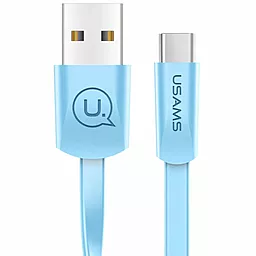 Кабель Usams US-SJ200 USB-A - Type-C 12w 2.4a 1.2м cable Blue - фото Кабель Usams US-SJ200 USB-A - Type-C 12w 2.4a 1.2м cable Blue