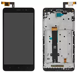 Дисплей Xiaomi Redmi Note 3 Pro (147mm) с тачскрином и рамкой, Black
