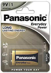 Батарейка Panasonic 6LR61 (крона) Everyday Power 1шт (6LR61REE/1BR)