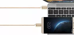 USB Кабель Momax Elite Link Type-C to Type-C Gold (DTC1L) - мініатюра 4
