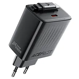 Сетевое зарядное устройство AceFast A110 30w GaN PD USB-C fast charger + USB-C cable black - фото Сетевое зарядное устройство AceFast A110 30w GaN PD USB-C fast charger + USB-C cable black