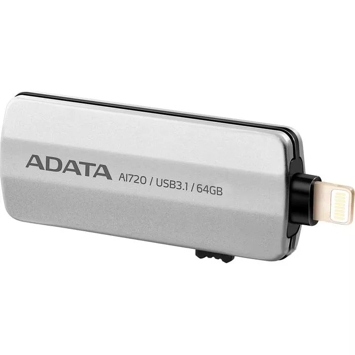Флешка ADATA 64GB AI720 USB 3.1 (AAI72064GCGY) Grey - фото 3