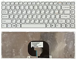 Клавиатура для ноутбука Sony VPC-Y Series 9J.N0U82.M0R серебристая/белая