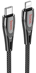 Кабель Hoco U133 Monte USB Type-C - Lightning 27w 3a 1.2м PD сable Black - фото Кабель Hoco U133 Monte USB Type-C - Lightning 27w 3a 1.2м PD сable Black