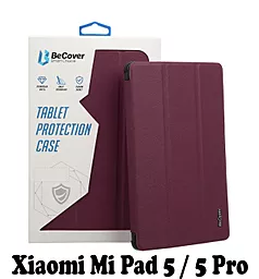 Чехол для планшета BeCover Smart Case для Xiaomi Mi Pad 5 / 5 Pro Red Wine (707580) - фото Чехол для планшета BeCover Smart Case для Xiaomi Mi Pad 5 / 5 Pro Red Wine (707580)
