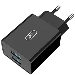 Сетевое зарядное устройство SkyDolphin SC30 2.1a 2xUSB-A ports home charger black (MZP-000169) - миниатюра 2
