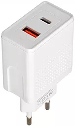 Сетевое зарядное устройство XO L43 18w PD USB-C/USB-A ports charger white - фото Сетевое зарядное устройство XO L43 18w PD USB-C/USB-A ports charger white