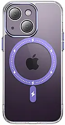 Чехол Epik TPU+PC Colorful with MagSafe для Apple iPhone 14 Purple - фото Чехол Epik TPU+PC Colorful with MagSafe для Apple iPhone 14 Purple