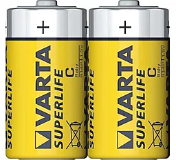 Батарейка Varta C (R14) SuperLife 2шт - миниатюра 2