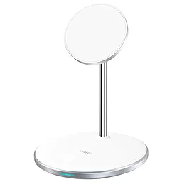 Беспроводная док-станция WIWU Wi-W019 15w 2-in-1 wireless charger white - фото Беспроводная док-станция WIWU Wi-W019 15w 2-in-1 wireless charger white