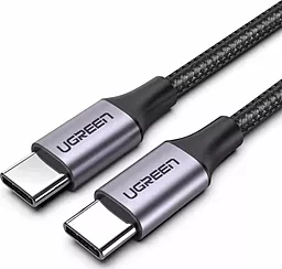 Кабель USB PD Ugreen US261 60W 3A 2M USB Type-C - Type-C Cable Black (50152)